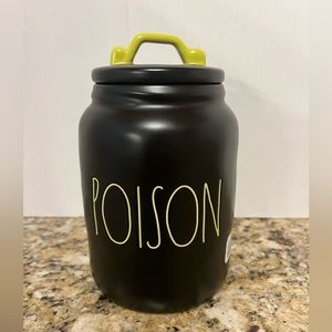 Rae Dunn Halloween black poison canister